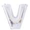  Bokstavsballong V 70 cm Silver - Teknikhallen.se