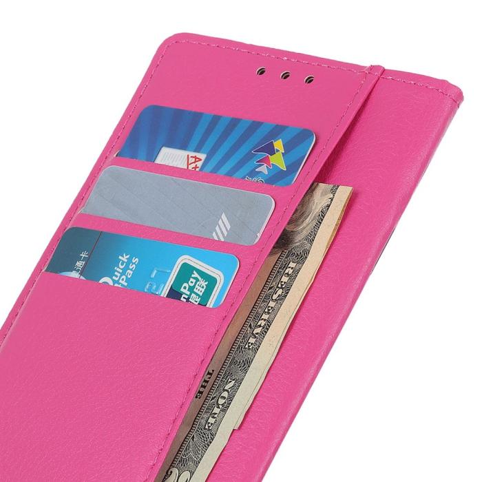 Bild 4,  Samsung Galaxy A16 Fodral Litchi Läder Rosa - Teknikhallen.se