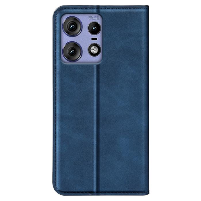 Bild 6,  Motorola Edge 50 Pro 5G Retro Läder Flip Fodral Blå - Teknikhallen.se