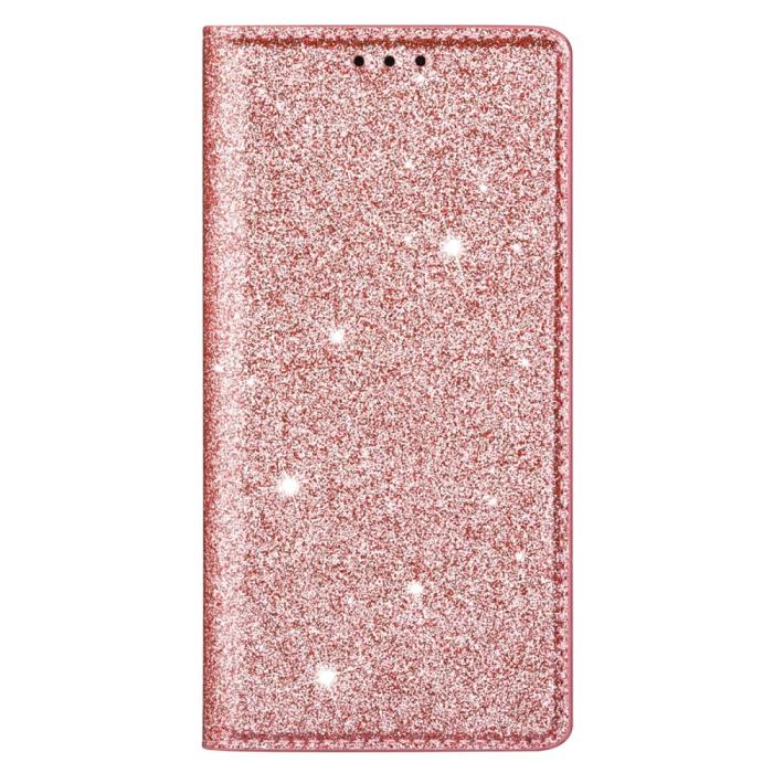 Bild 6,  iPhone 15 Plus Fodral Flip Glitter Roséguld - Teknikhallen.se