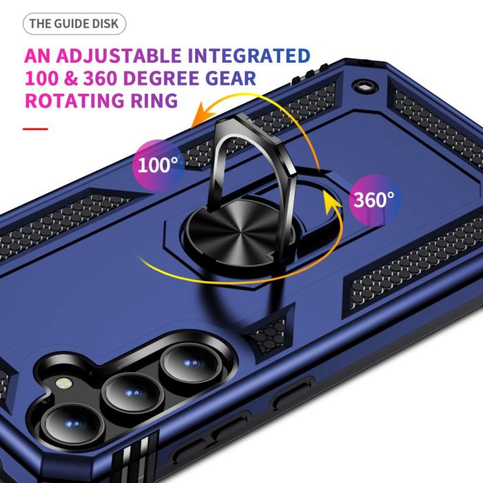 Bild 4,  Samsung Galaxy A55 5G Skal Ring Armor Hybrid Blå - Teknikhallen.se