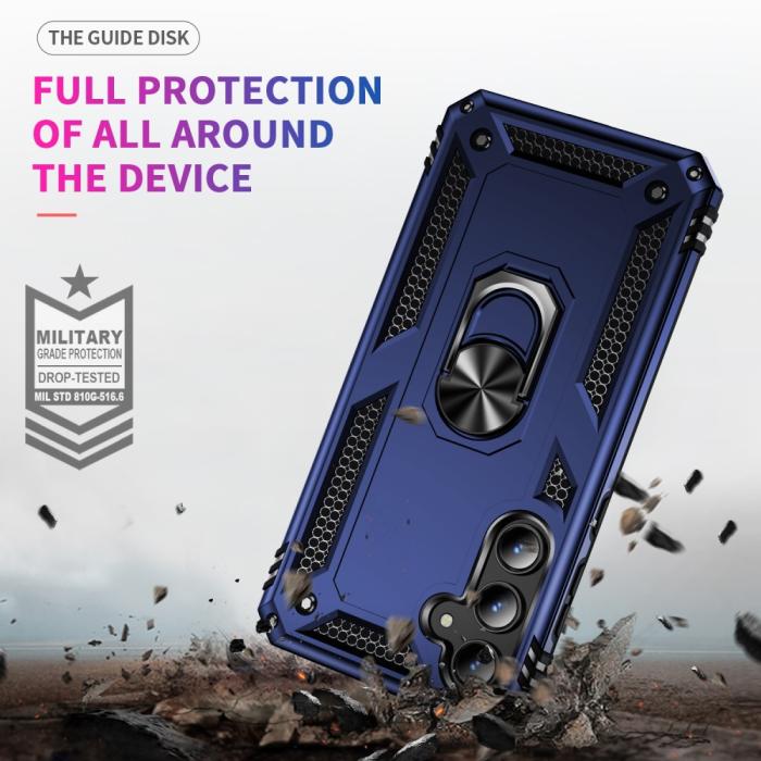 Bild 5,  Samsung Galaxy A55 5G Skal Ring Armor Hybrid Blå - Teknikhallen.se