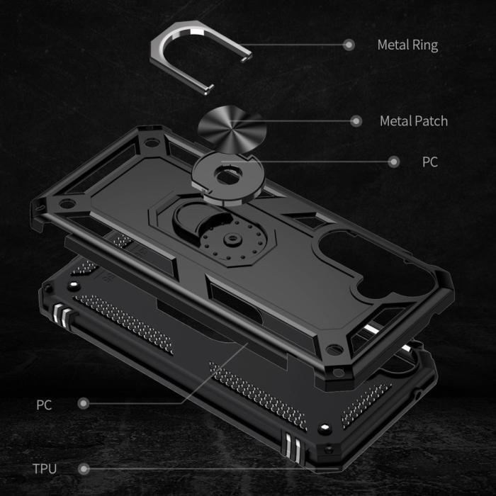 Bild 2,  Samsung Galaxy A55 5G Skal Ring Armor Hybrid Svart - Teknikhallen.se