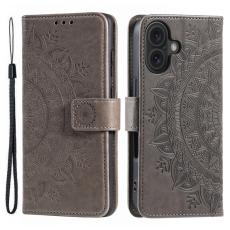  iPhone 16 Fodral Mandala L&auml;der Gr&aring; - Teknikhallen.se