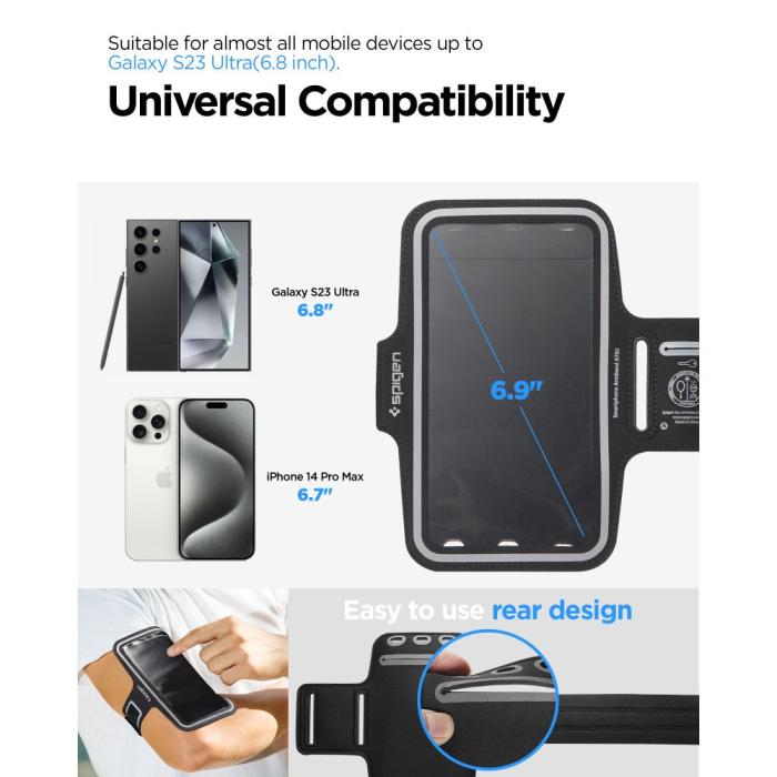 Bild 5, Spigen Spigen Sportarmband Dynamic Shield Svart - Teknikhallen.se