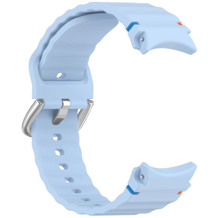 Bild 3,  Galaxy Watch 5/5 Pro/6/7/FE Armband Silikon Wave Design - Teknikhallen.se