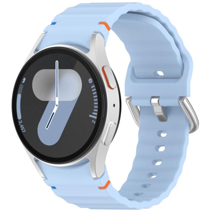 Bild 4,  Galaxy Watch 5/5 Pro/6/7/FE Armband Silikon Wave Design - Teknikhallen.se