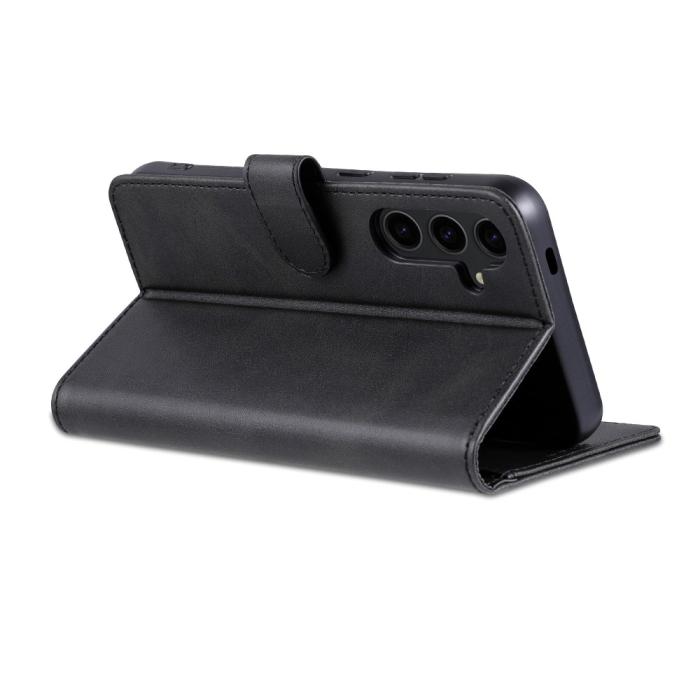 Bild 4, AZNS AZNS Samsung Galaxy S24 FE Fodral Läder Svart - Teknikhallen.se