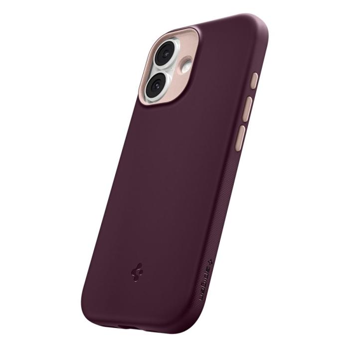 Bild 6, Spigen Spigen iPhone 17 Skal MagSafe Nano Pop Burgundy Bean - Teknikhallen.se