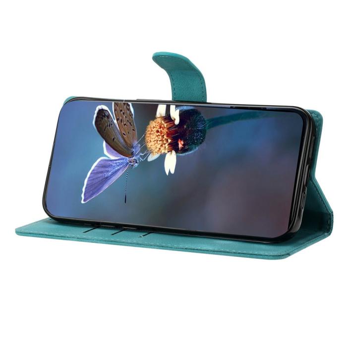 Bild 3,  iPhone 17 Pro Max Fodral Med Blommigt Tryck Läder Grön - Teknikhallen.se