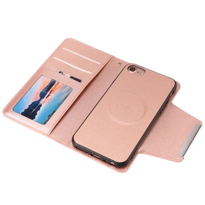 Bild 6,  iPhone 7/8/SE 2in1 Magnet Fodral / Skal Roséguld - Teknikhallen.se