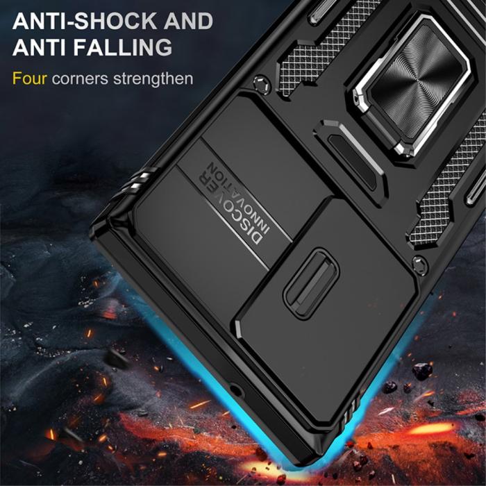 Bild 2,  Samsung Galaxy S23 Ultra Skal Hybrid Ring Armor Svart - Teknikhallen.se