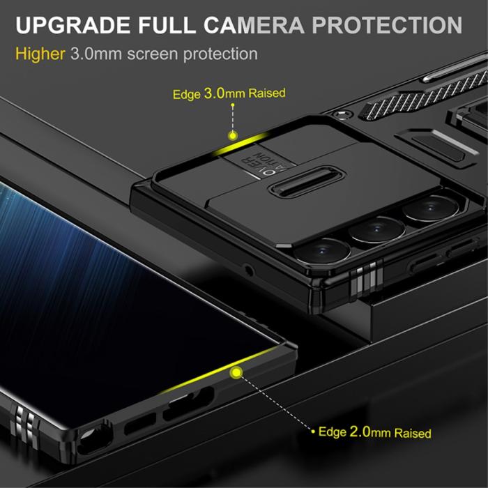 Bild 3,  Samsung Galaxy S23 Ultra Skal Hybrid Ring Armor Svart - Teknikhallen.se