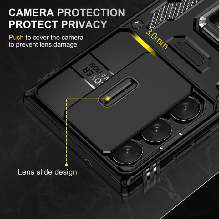 Bild 5,  Samsung Galaxy S23 Ultra Skal Hybrid Ring Armor Svart - Teknikhallen.se