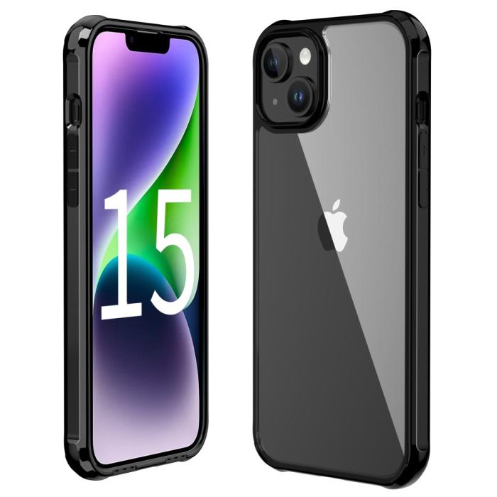 Bild 6, LEEU DESIGN LEEU DESIGN iPhone 15 Plus Skal AirBag Hybrid Matt Svart - Teknikhallen.se