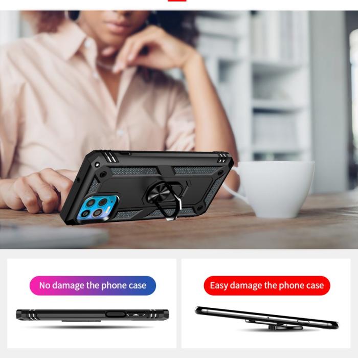 Bild 4,  Motorola Moto G100 Skal Hybrid Ring Skal Svart - Teknikhallen.se