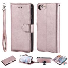  iPhone 6/7/8/SE (2020/2022) - 2in1 Magnet/Pl&aring;nboksfodral - Ros&eacute;guld - Teknikhallen.se