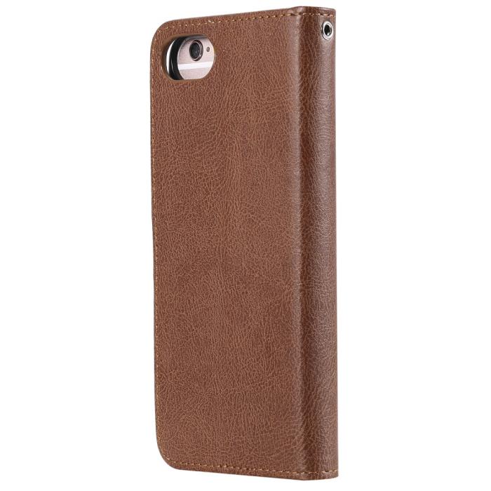 Bild 3,  iPhone 6/7/8/SE (2020/2022) - 2in1 Magnet/Plånboksfodral - Brun - Teknikhallen.se