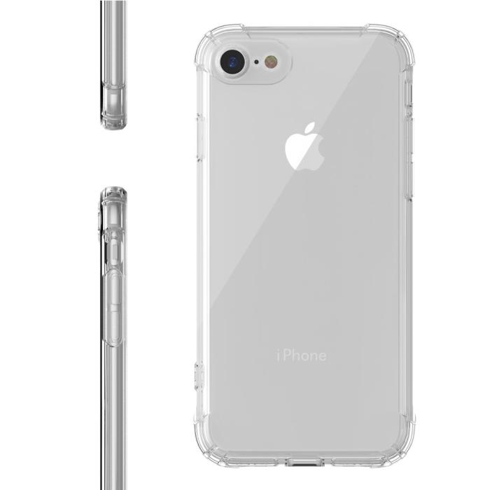 Bild 4,  iPhone 7/8/SE (2020/2022) - Shockproof TPU Skal - Transparent - Teknikhallen.se