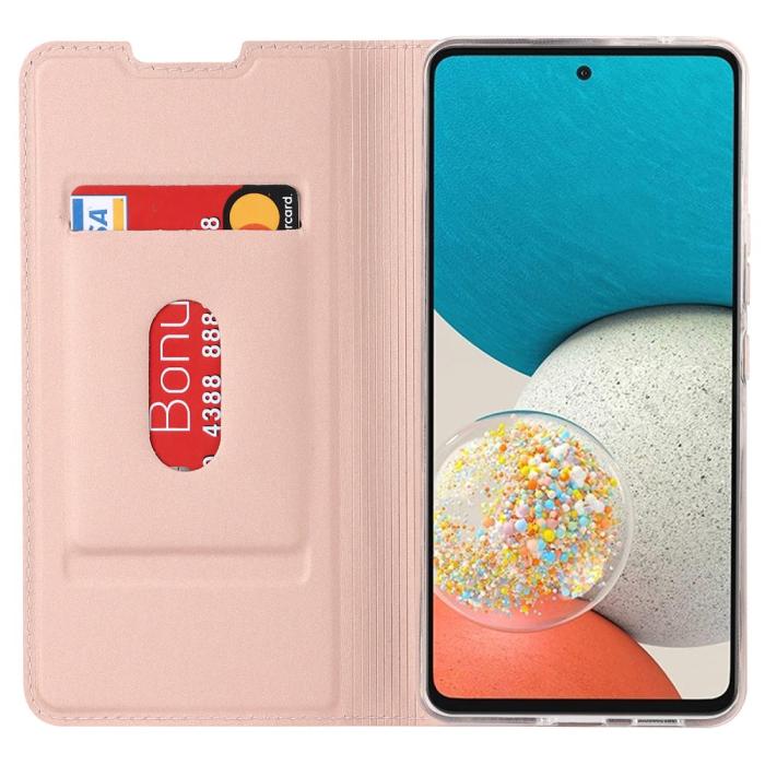 Bild 4,  Samsung Galaxy A53 5G Fodral Flip Skin Touch Roséguld - Teknikhallen.se