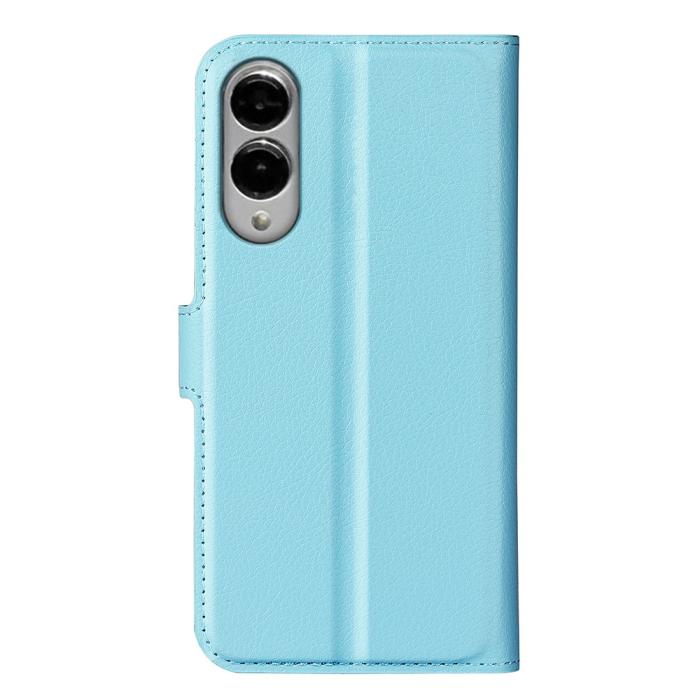 Bild 6,  Samsung Galaxy S25 Edge Fodral Litchi Läder Blå - Teknikhallen.se