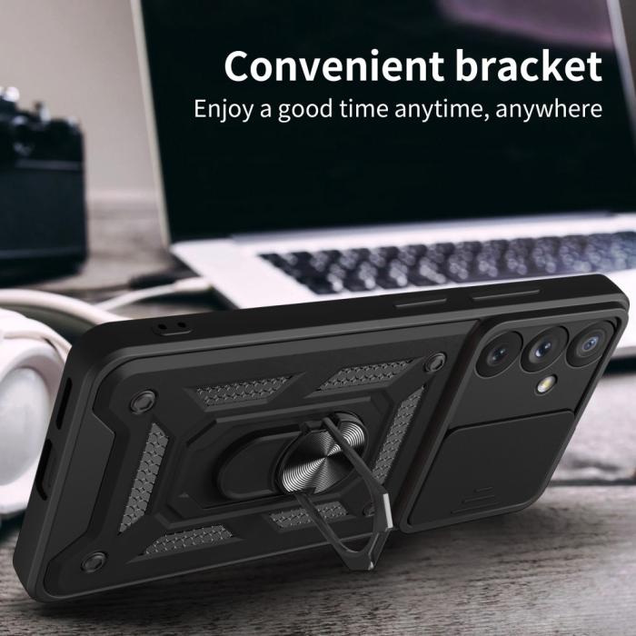 Bild 2,  Samsung Galaxy A54 5G Skal CamShield Ring Hybrid Svart - Teknikhallen.se