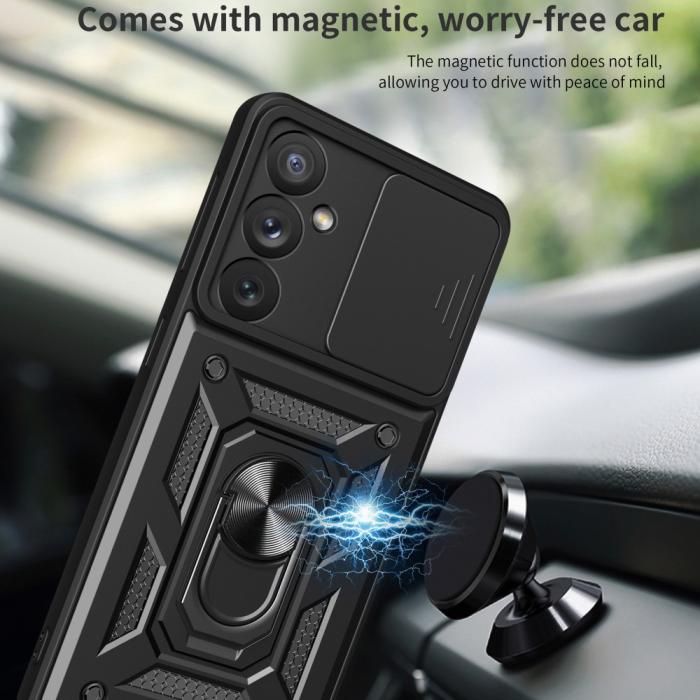Bild 4,  Samsung Galaxy A54 5G Skal CamShield Ring Hybrid Svart - Teknikhallen.se