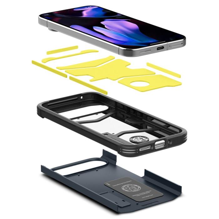 Bild 6, Spigen Spigen Google Pixel 9 Pro XL Skal Tough Armor Metal Slate - Teknikhallen.se