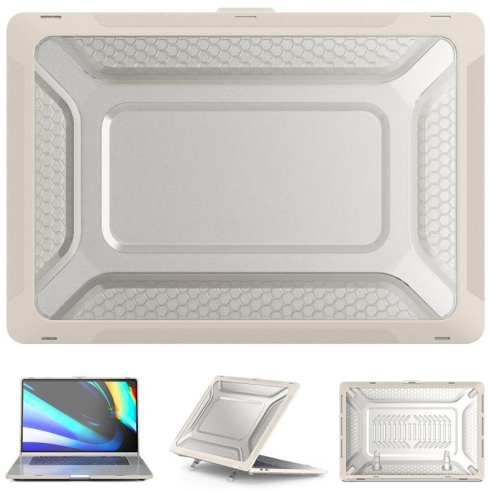 Bild 2,  MacBook Pro 16 2019 Skal Med Kickstand Beige - Teknikhallen.se