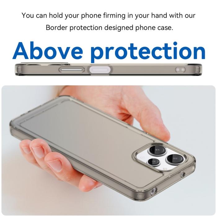 Bild 4,  Xiaomi Redmi 12 5G/4G Skal Akryl/TPU Transparent Grå - Teknikhallen.se