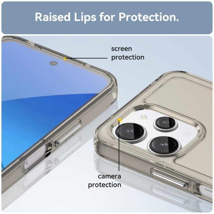 Bild 6,  Xiaomi Redmi 12 5G/4G Skal Akryl/TPU Transparent Grå - Teknikhallen.se