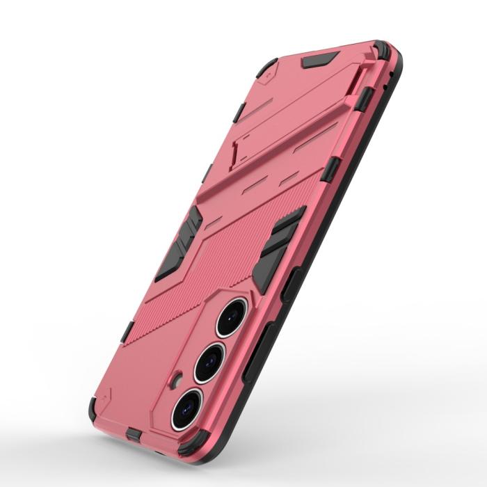 Bild 4,  Samsung Galaxy S25 Skal Kickstand Hybrid Armor Rosa - Teknikhallen.se