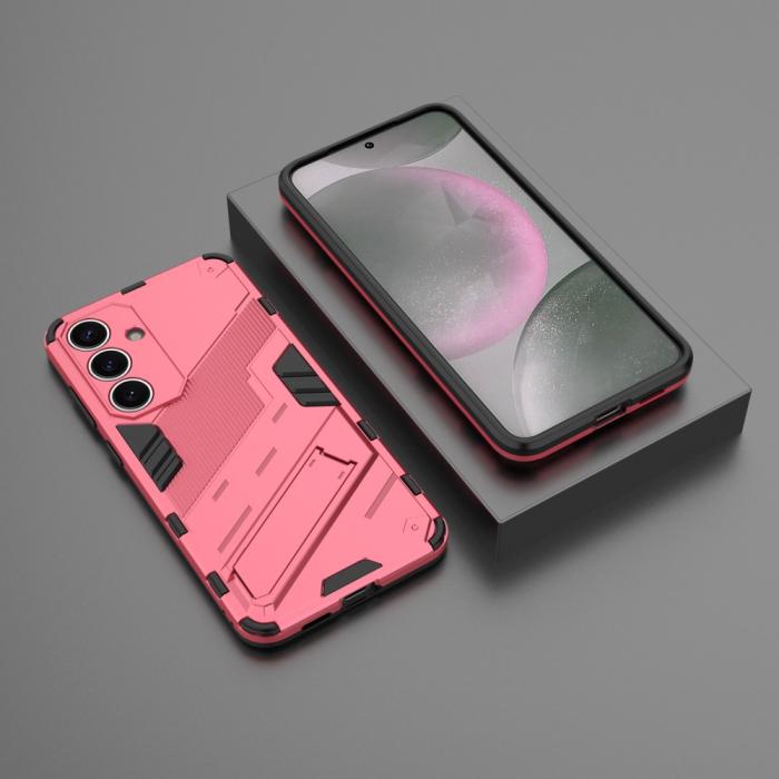 Bild 6,  Samsung Galaxy S25 Skal Kickstand Hybrid Armor Rosa - Teknikhallen.se