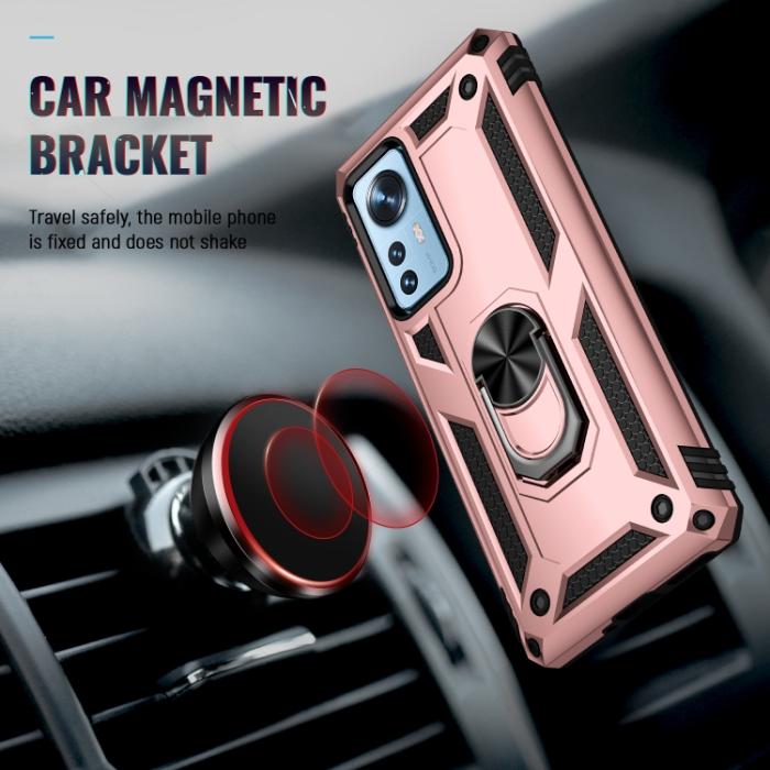 Bild 4,  Xiaomi 12 Pro Skal Ring Hybrid Armor Roséguld - Teknikhallen.se