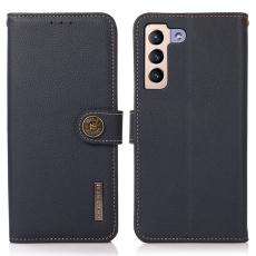 KHAZNEH KHAZNEH Galaxy S23 Plus Fodral RFID &Auml;kta L&auml;der Bl&aring; - Teknikhallen.se