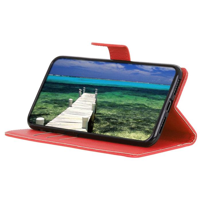 Bild 3,  Samsung Galaxy A16 Fodral Litchi Läder Röd - Teknikhallen.se