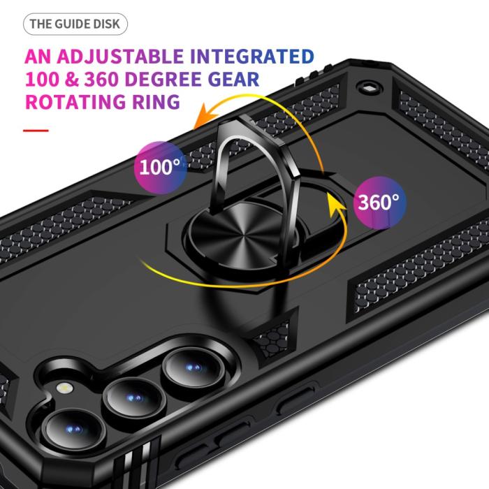 Bild 4,  Samsung Galaxy A55 5G Skal Ring Armor Hybrid Svart - Teknikhallen.se