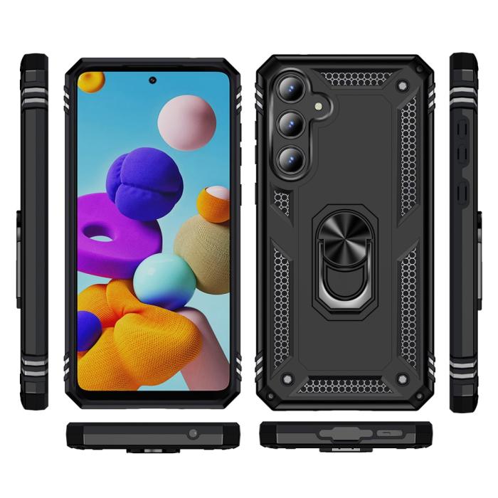 Bild 6,  Samsung Galaxy A55 5G Skal Ring Armor Hybrid Svart - Teknikhallen.se