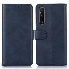  Sony Xperia 1 V Fodral Solid L&auml;der Bl&aring; - Teknikhallen.se