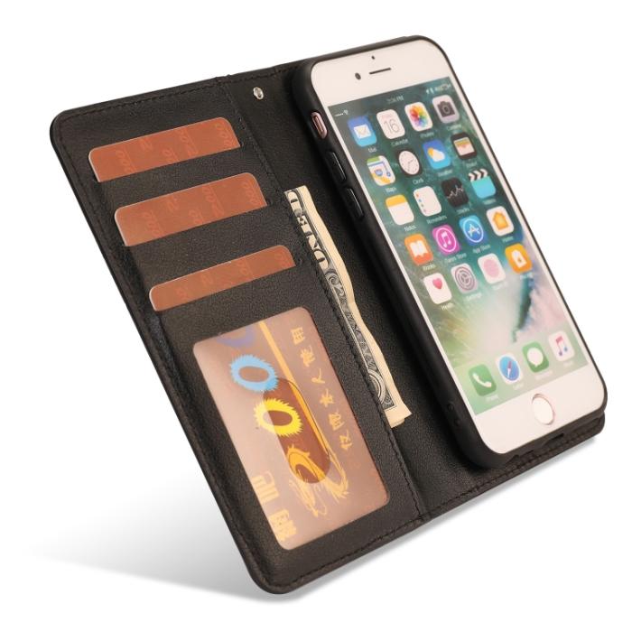 Bild 4,  iPhone 7/8/SE 2in1 Magnet Fodral / Skal Svart - Teknikhallen.se