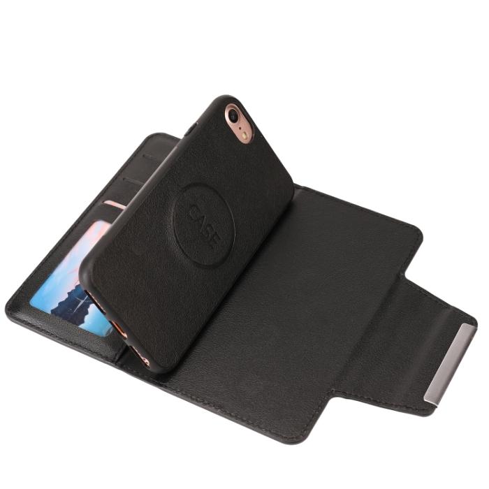 Bild 5,  iPhone 7/8/SE 2in1 Magnet Fodral / Skal Svart - Teknikhallen.se