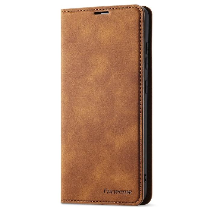 Bild 6, FORWENW FORWENW Samsung Galaxy A23 5G Fodral Flip Läder Brun - Teknikhallen.se