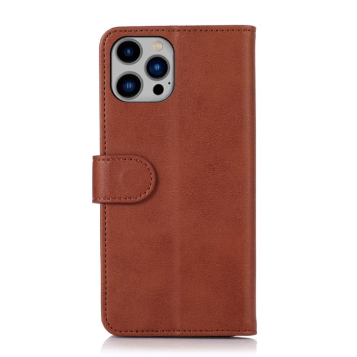 Bild 3,  iPhone 15 Pro Fodral Läder Solid Brun - Teknikhallen.se