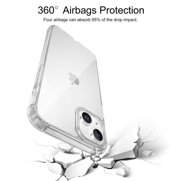 Bild 2, LEEU DESIGN LEEU DESIGN iPhone 15 Plus Skal AirBag Hybrid Transparent - Teknikhallen.se