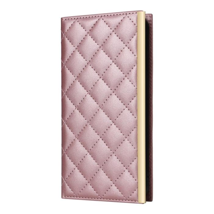 Bild 6,  Samsung Galaxy S25 Plus Fodral Rhombus Läder Roséguld - Teknikhallen.se