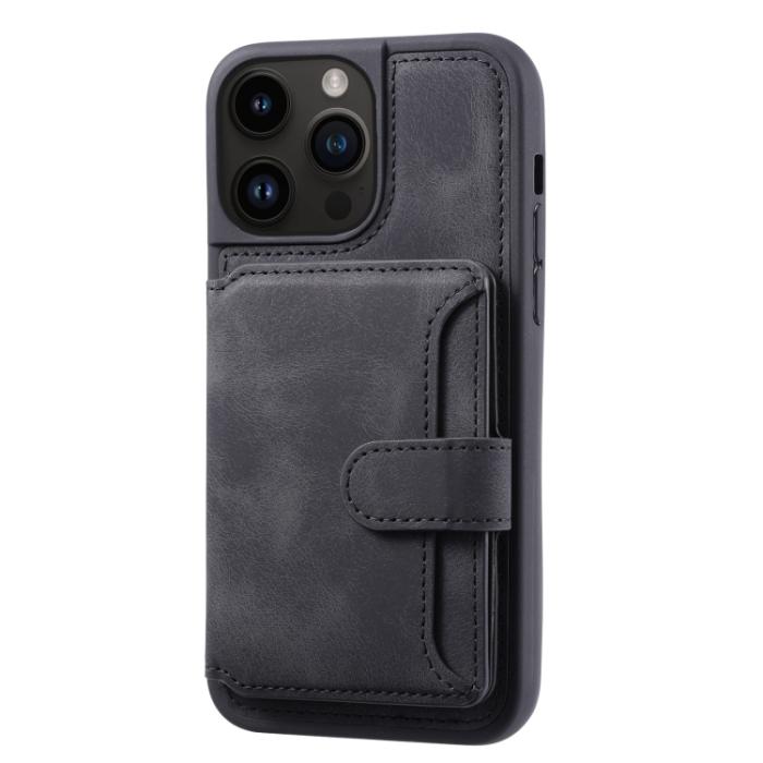 Bild 2,  iPhone 15 Pro Skal RFID Med Plånboksfunktion Svart - Teknikhallen.se