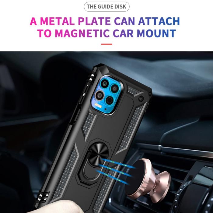 Bild 6,  Motorola Moto G100 Skal Hybrid Ring Skal Svart - Teknikhallen.se