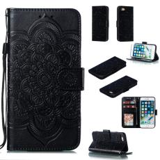  iPhone 7/8/SE (2020/2022) - Mandala Pl&aring;nboksfodral - Svart - Teknikhallen.se