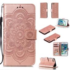  iPhone 7/8/SE (2020/2022) - Mandala Pl&aring;nboksfodral - Ros&eacute;guld - Teknikhallen.se