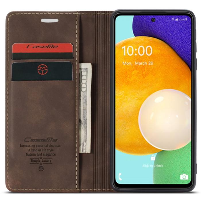 Bild 4, CASEME CASEME Samsung Galaxy A53 5G Fodral Retro Läder Brun - Teknikhallen.se